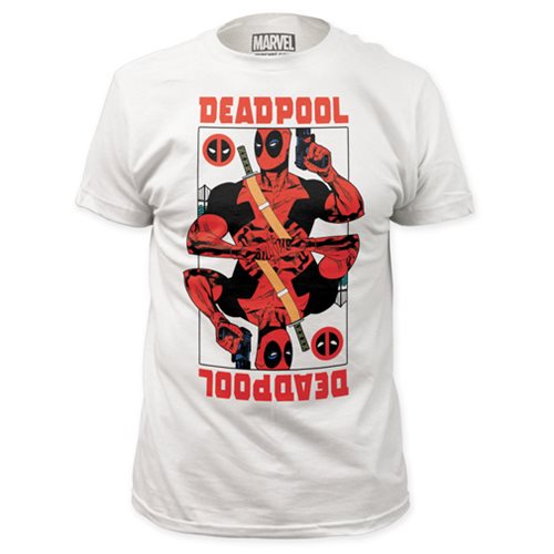 Deadpool Wild Card White T-Shirt